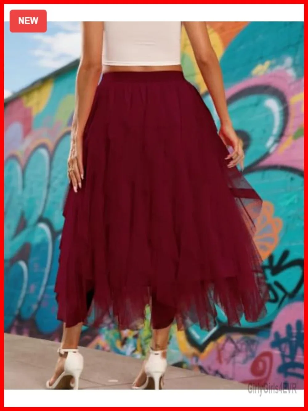 Women's A-Line Tulle Maxi Skirt Tiered Fairy Flowy Layered Mesh